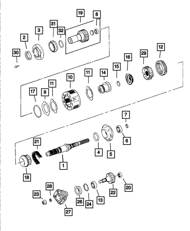 Genuine Mopar Transfer Case Output Shaft 68026320AA