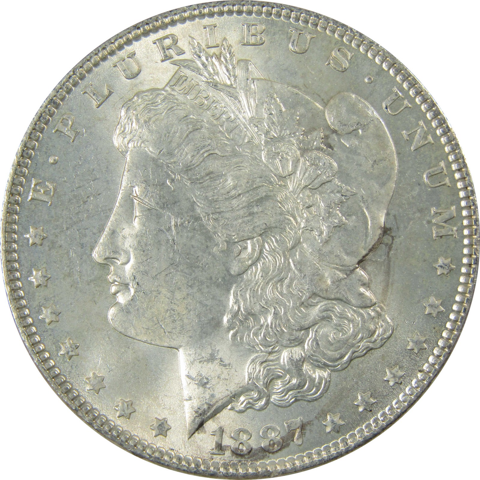 1887 Morgan Silver Dollar Uncirculated Mint State $1 Coin SKU:CP673