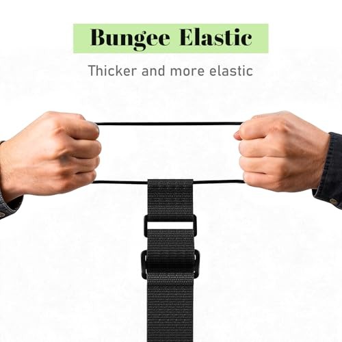 Multi Use Strong Adjustable Luggage Connector Straps for Suitcases,2 Pack Black