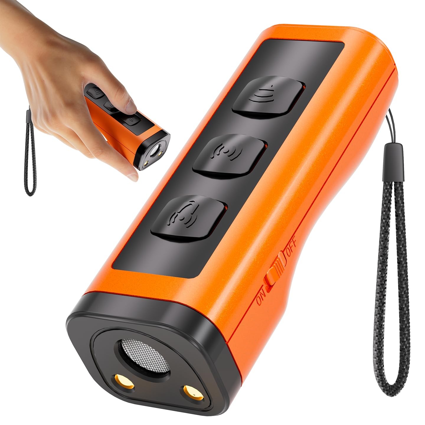Dog Bark Deterrent Devices Rechargeable Anti-Barking Device for Dogs 50ft Lon...