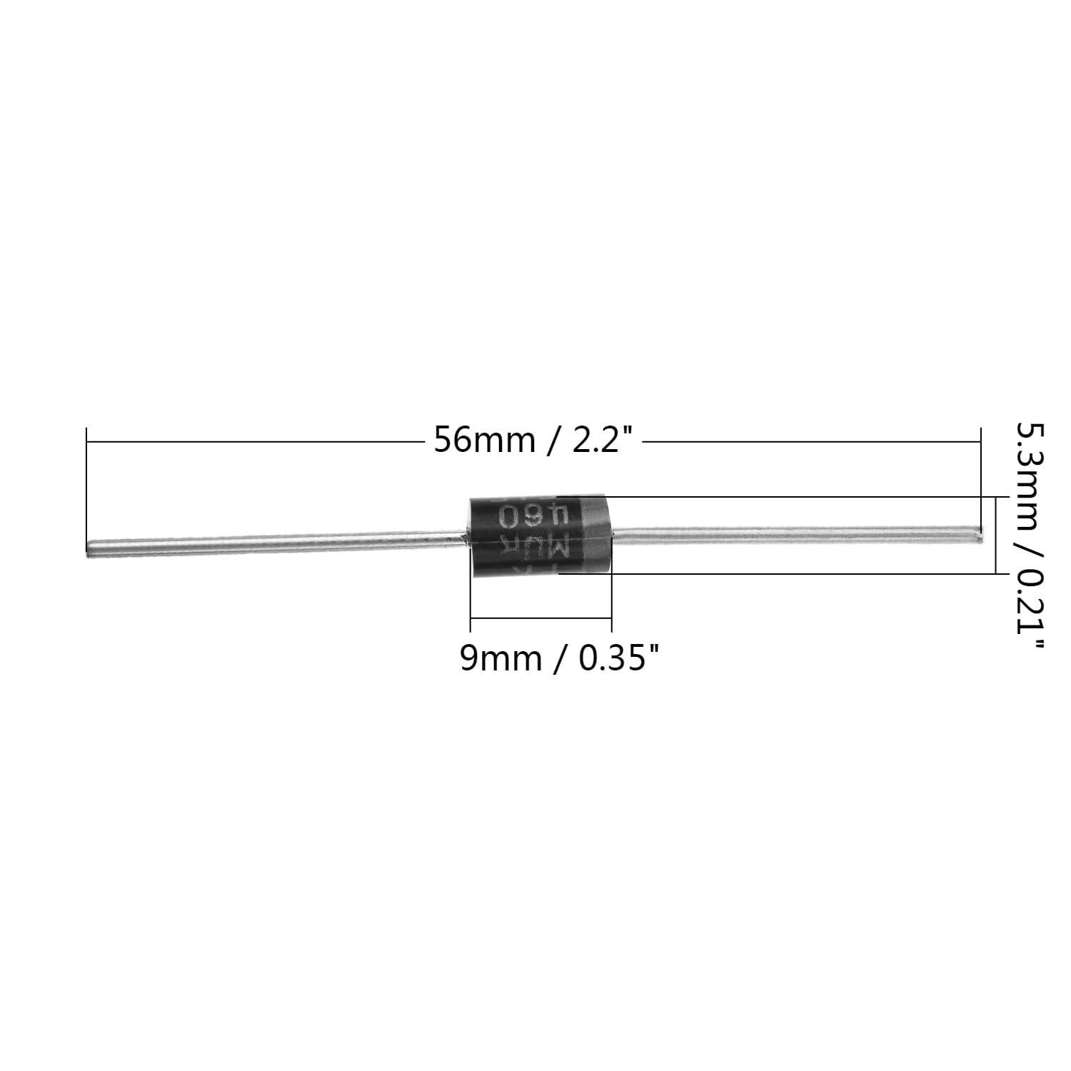 20Pcs MUR460 Rectifier Diode 4A 600V Axial Electronic Silicon Diodes