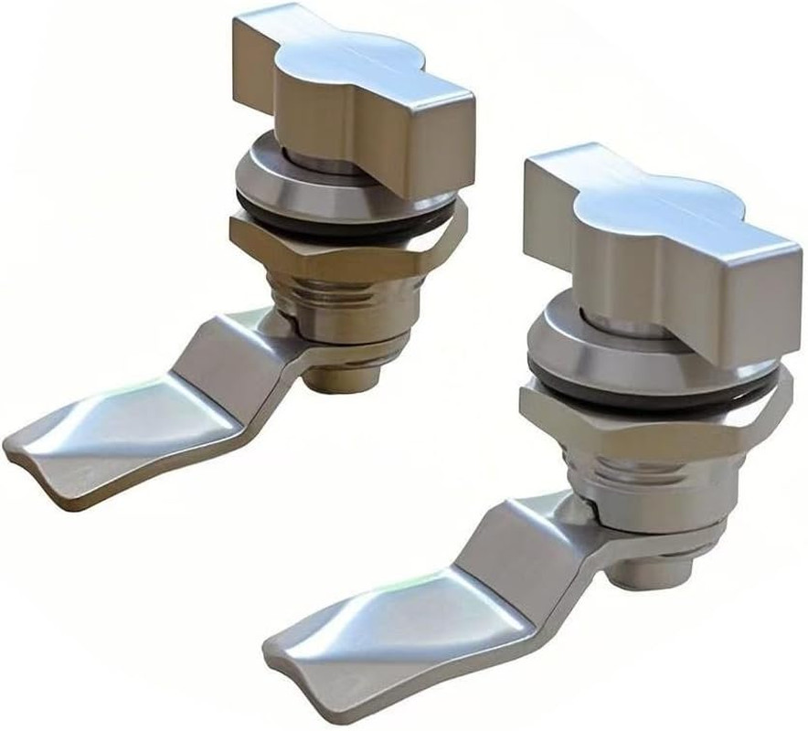 Thumb Operated Offset Cam Lock, Stainless Steel Keyless, Metal Replacement Lock