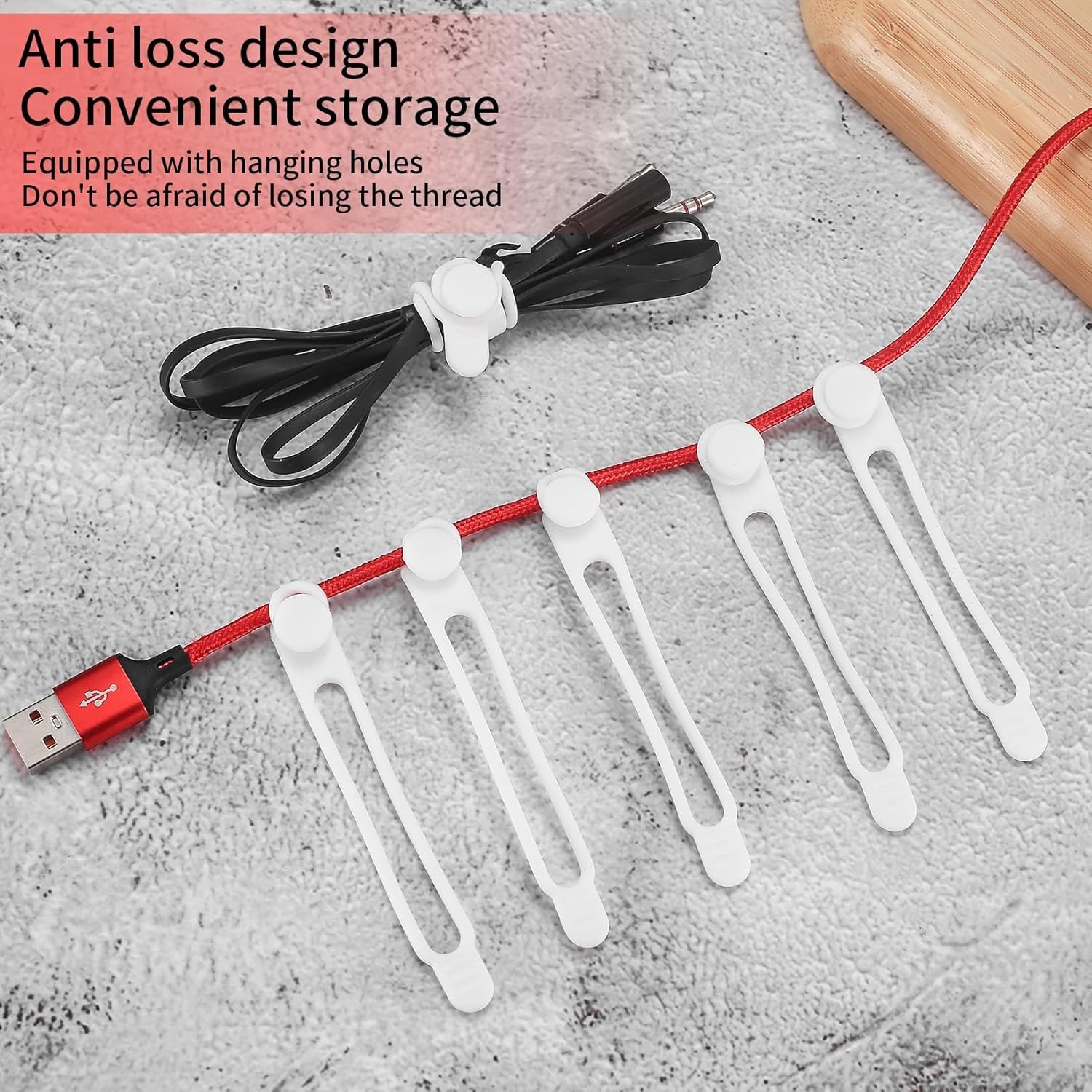Reusable Silicone Cable Organizer Clips - 25 Pcs for Efficient Space Saving