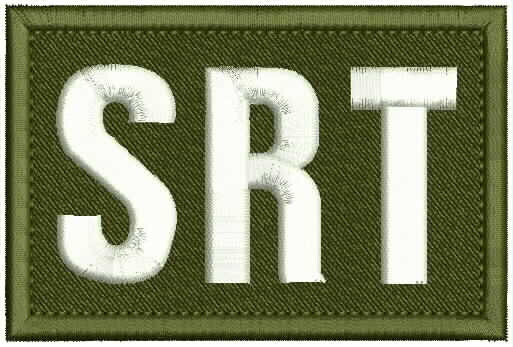 SRT EMBROIDERY PATCH 2 1/2X4'' VELCR@ ON BACK