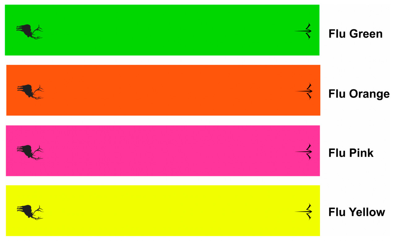 White Water Archery Solid Fluorescent Neon Elk Silhouette Arrow Wraps 15pc Pack