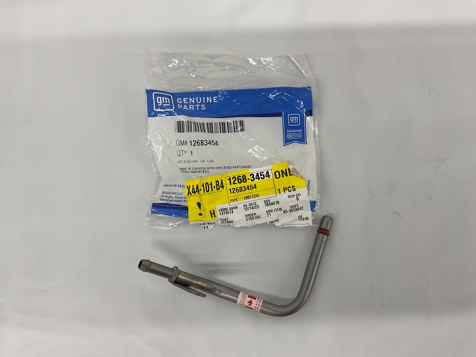 2016-2022 COLORADO CANYON 2.5 COOLANT AIR BLEED PIPE NEW GM # 12683454