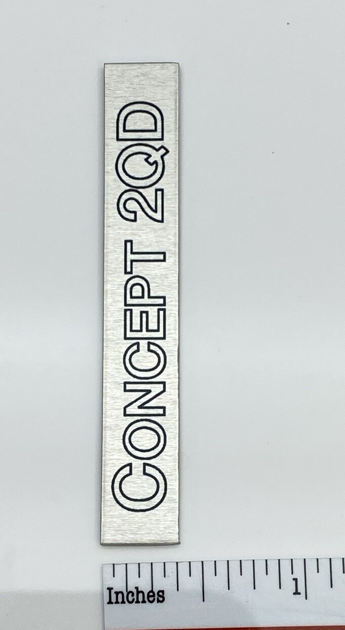 Concept 2QD Turntable Badge Logo Custom Made Aluminum