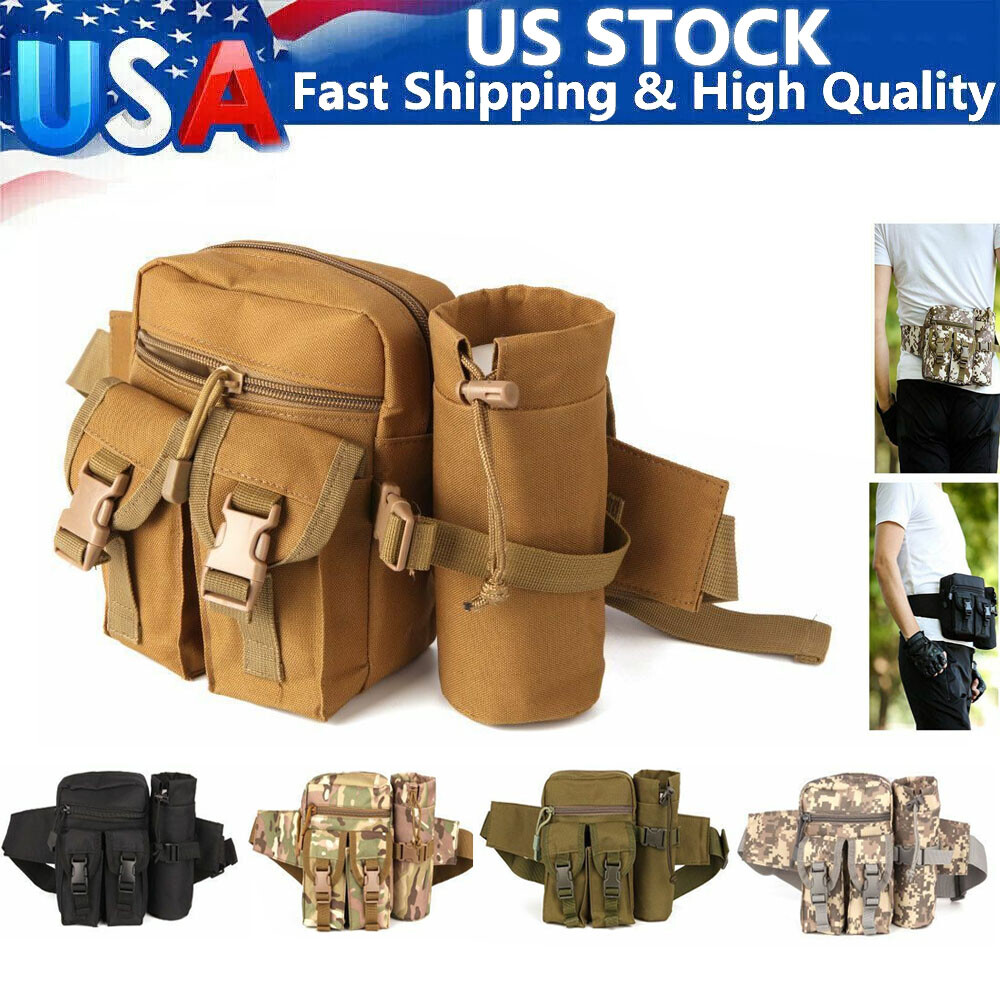 Tactical Military Army Waist Fanny Pack Bag Hiking Outdoor Camping Belt Men Bag