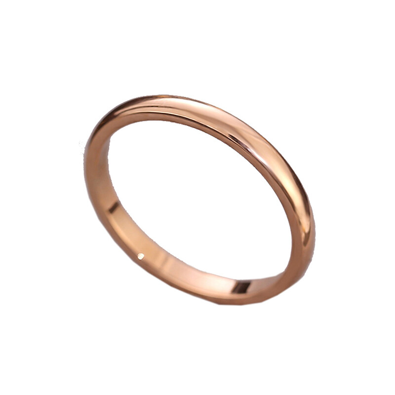 Stainless Steel Finger Ring Women Ring 2mm Couple Ring Circle Plain
