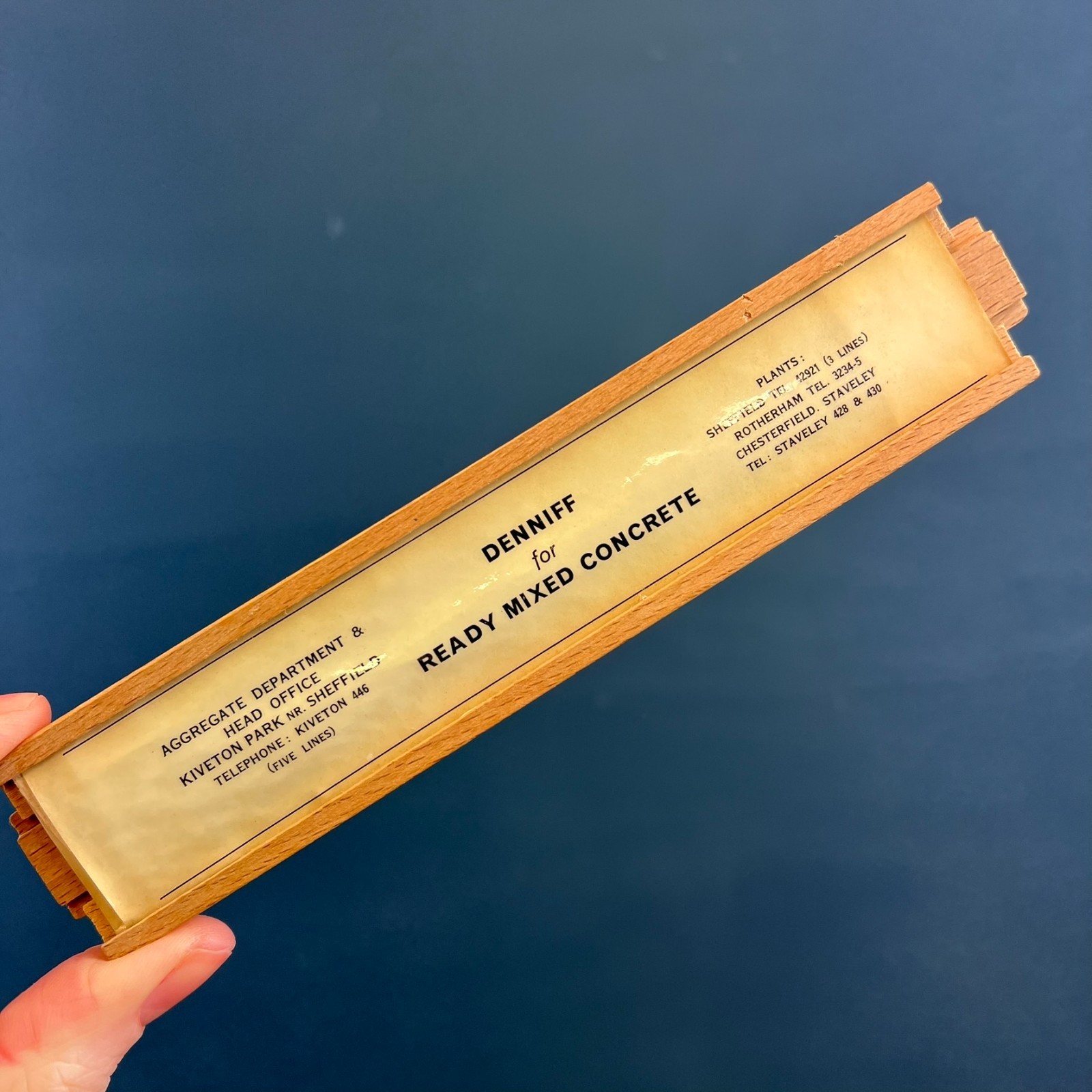 VINTAGE DENNIFF CONCRETE VOLUME COMPUTER ENGINEERING SLIDE RULER & SCALE