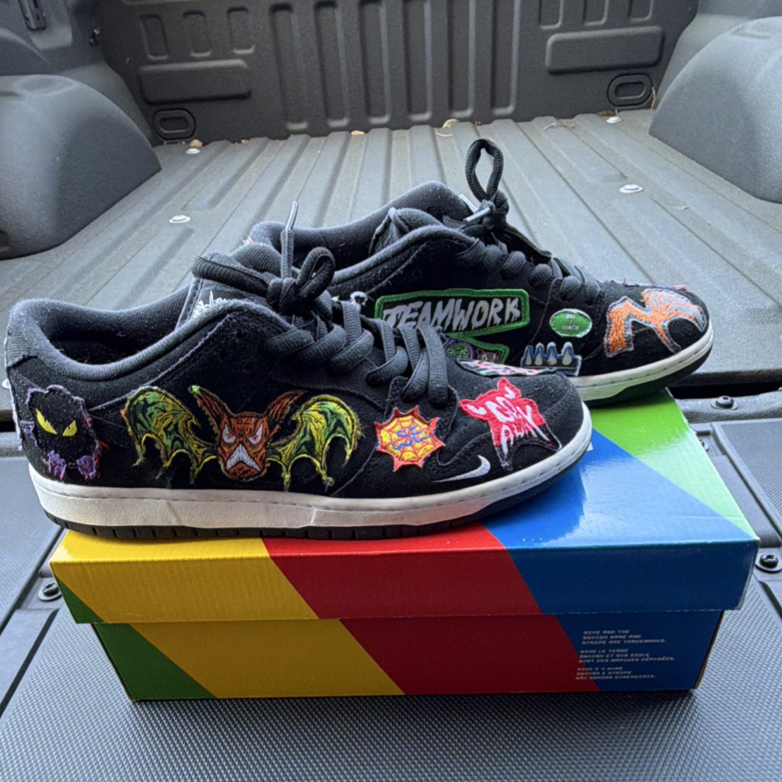 Nike SB Dunk Low Pro QS Black Skateboarding Shoes US Size 11