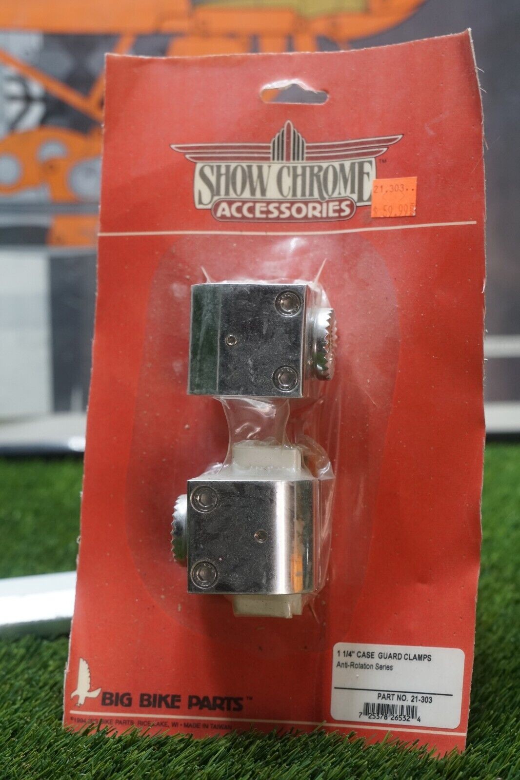 Show Chrome Cased Guard Clamps 1-1/4" Anti-Rotation Series