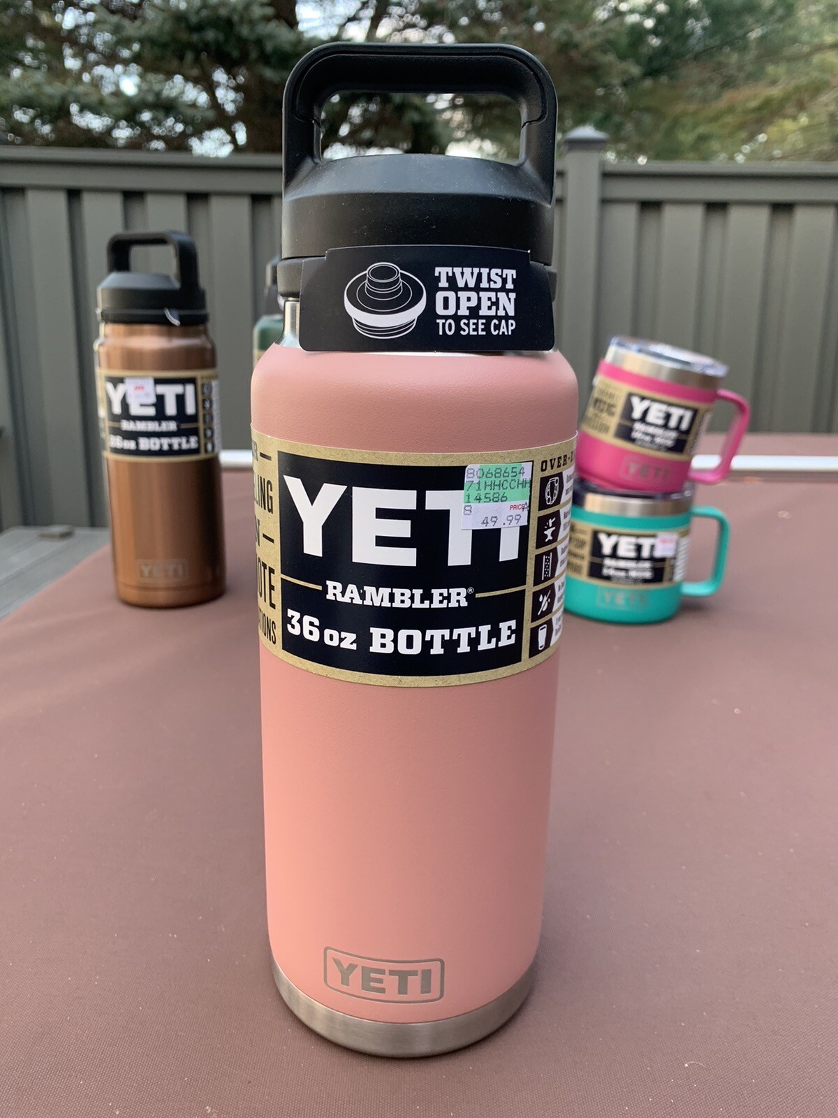 Yeti 36 Oz Bottle with Chug Cap- Sandstone Pink RARE! NWT