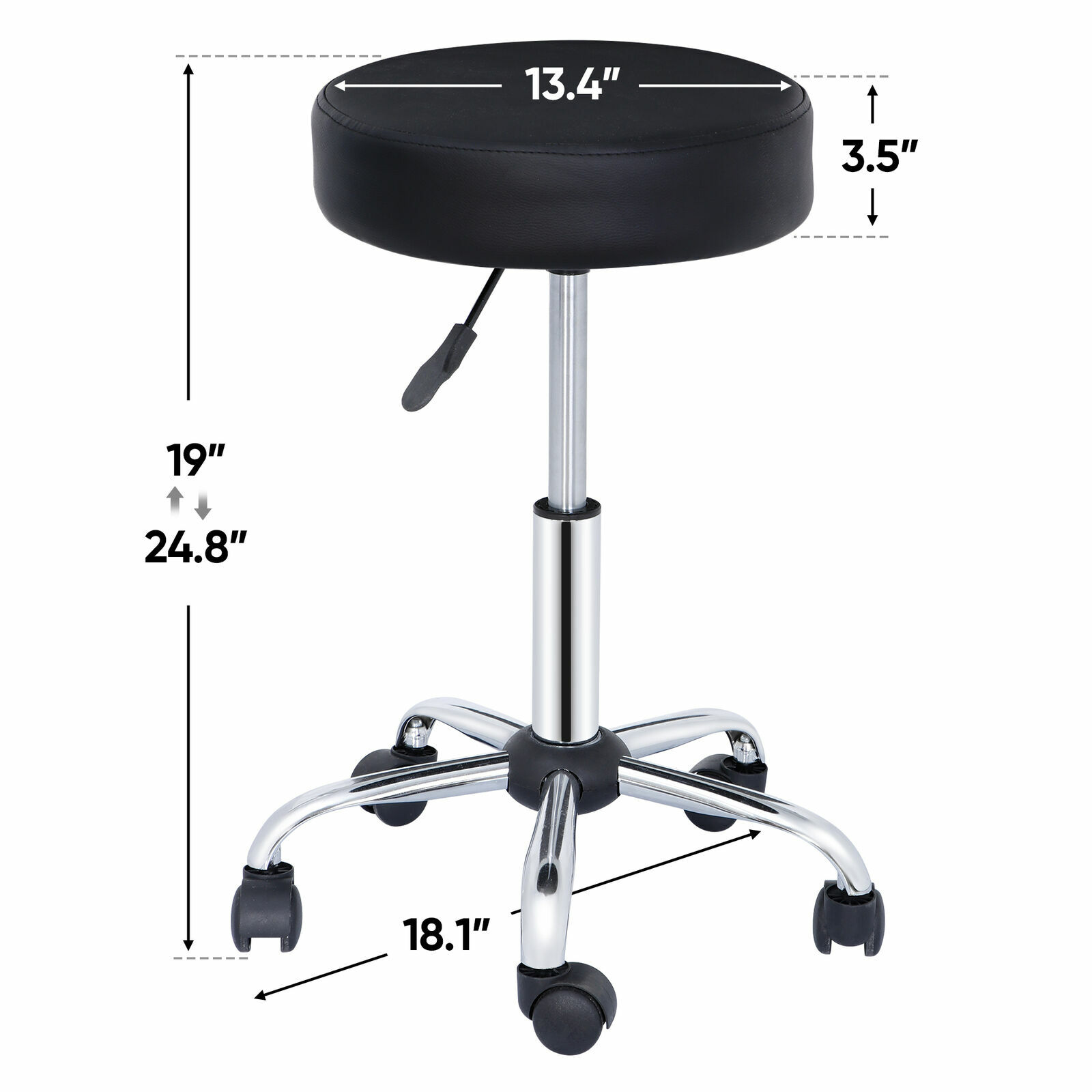 Hydraulic Rolling Swivel Salon Adjustable Stool Chair Tattoo Massage Facial Spa