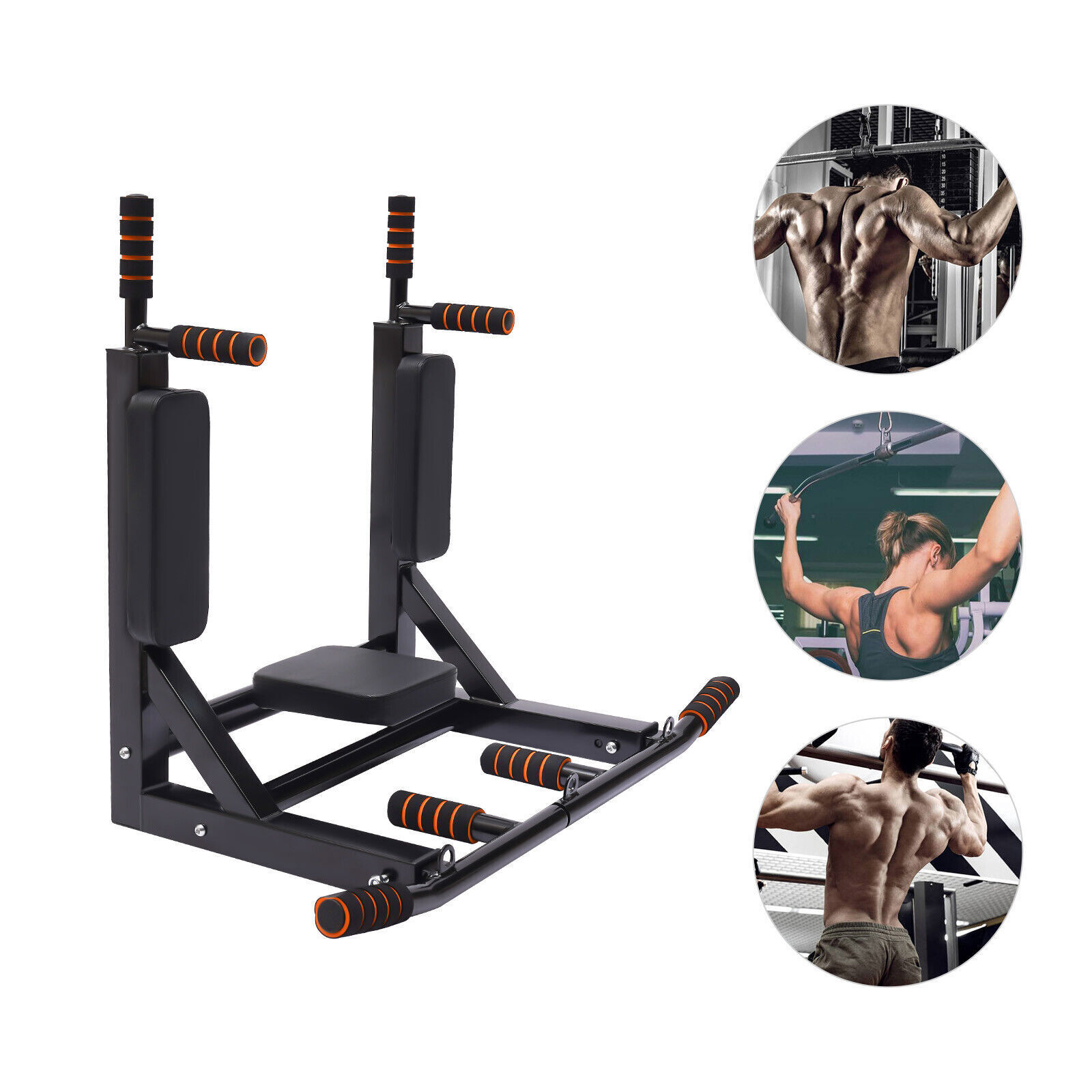 Wall-Mounted Dip Stand for Pull-Ups, Leg Lifts, and Home Workouts