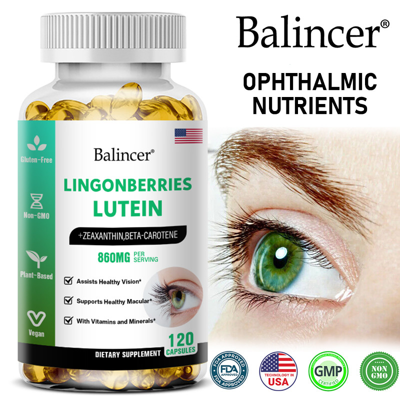 Lingonberries Lutein Protect Eyesight Nutrient Absorption 30/60/120 Softgels