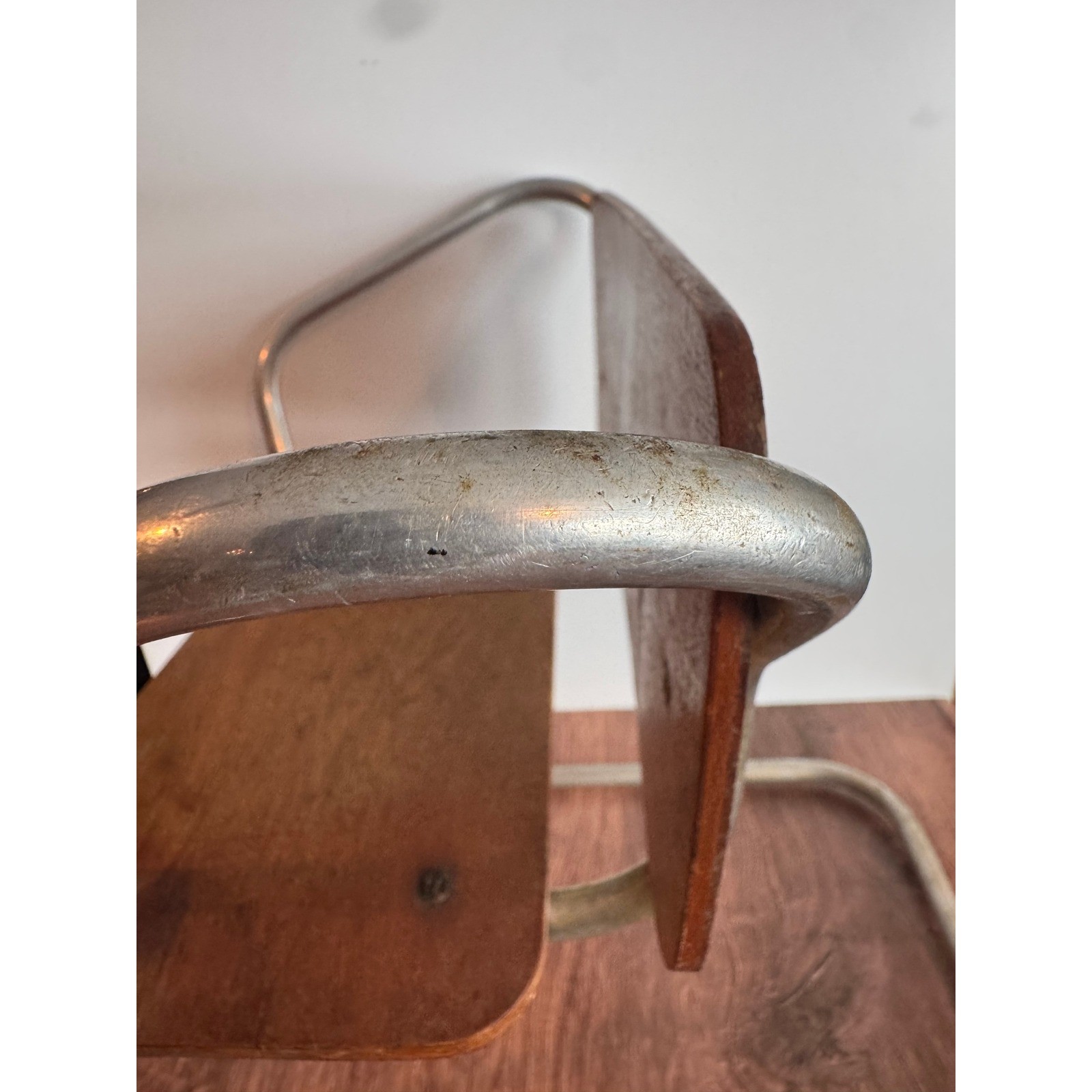 Vintage Childs Wooden Metal Chair With Elephant Decal