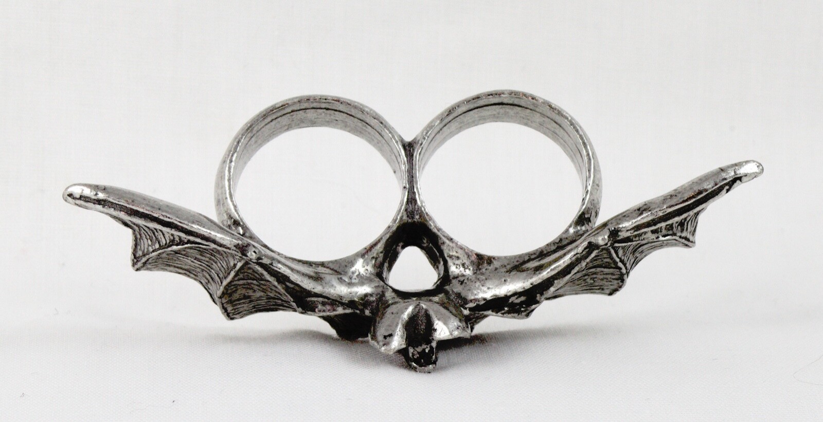 Alchemy Gothic Darkling Bat Double Shank Ring