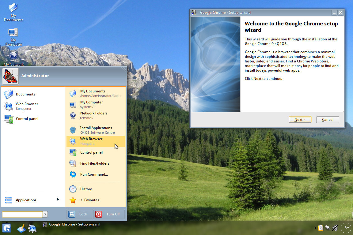 Linux Q4OS Aquarius Trinity 5.8 64Bit/32Bit USB or DVD Speed Up & Revive Old PC