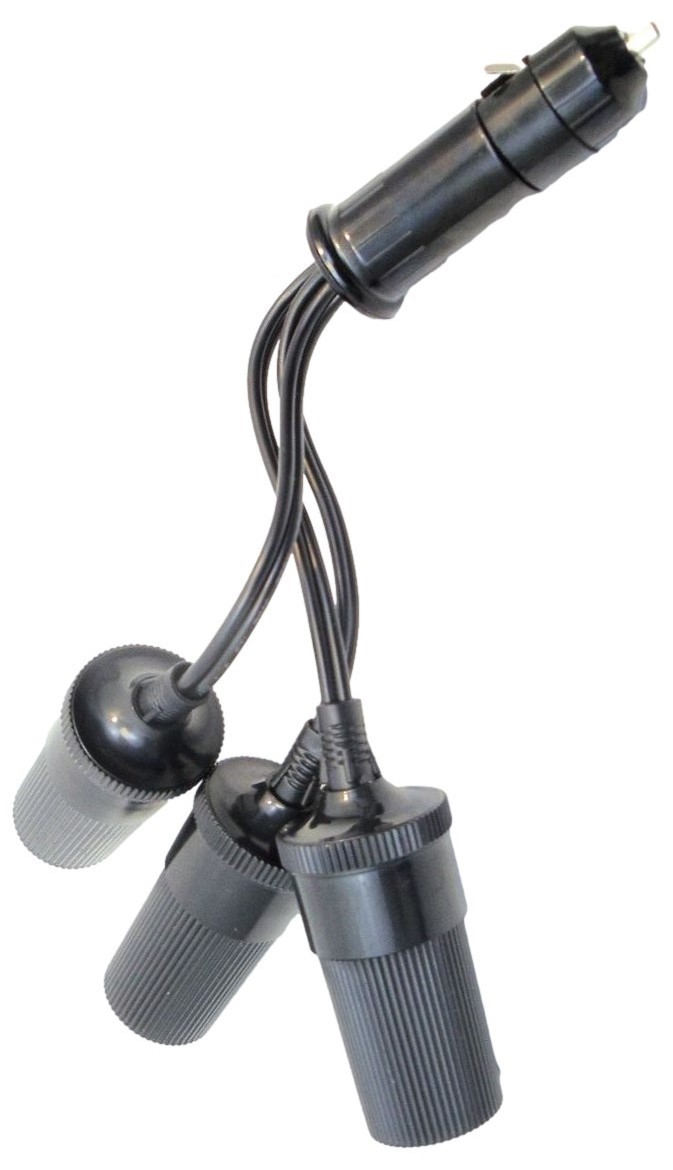 Accessories Unlimited AUCB59 Cigarette Lighter Adapter 12 volt Triple Outlet