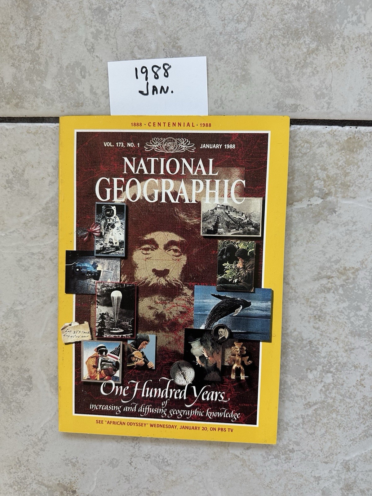 National Geographic Magazine VTG Back Issue January 1988 Our Society's Founding