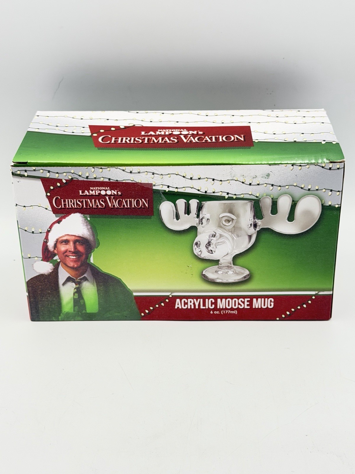 National Lampoon's Christmas Vacation Moose Mug 6 Ounce Glass Clear