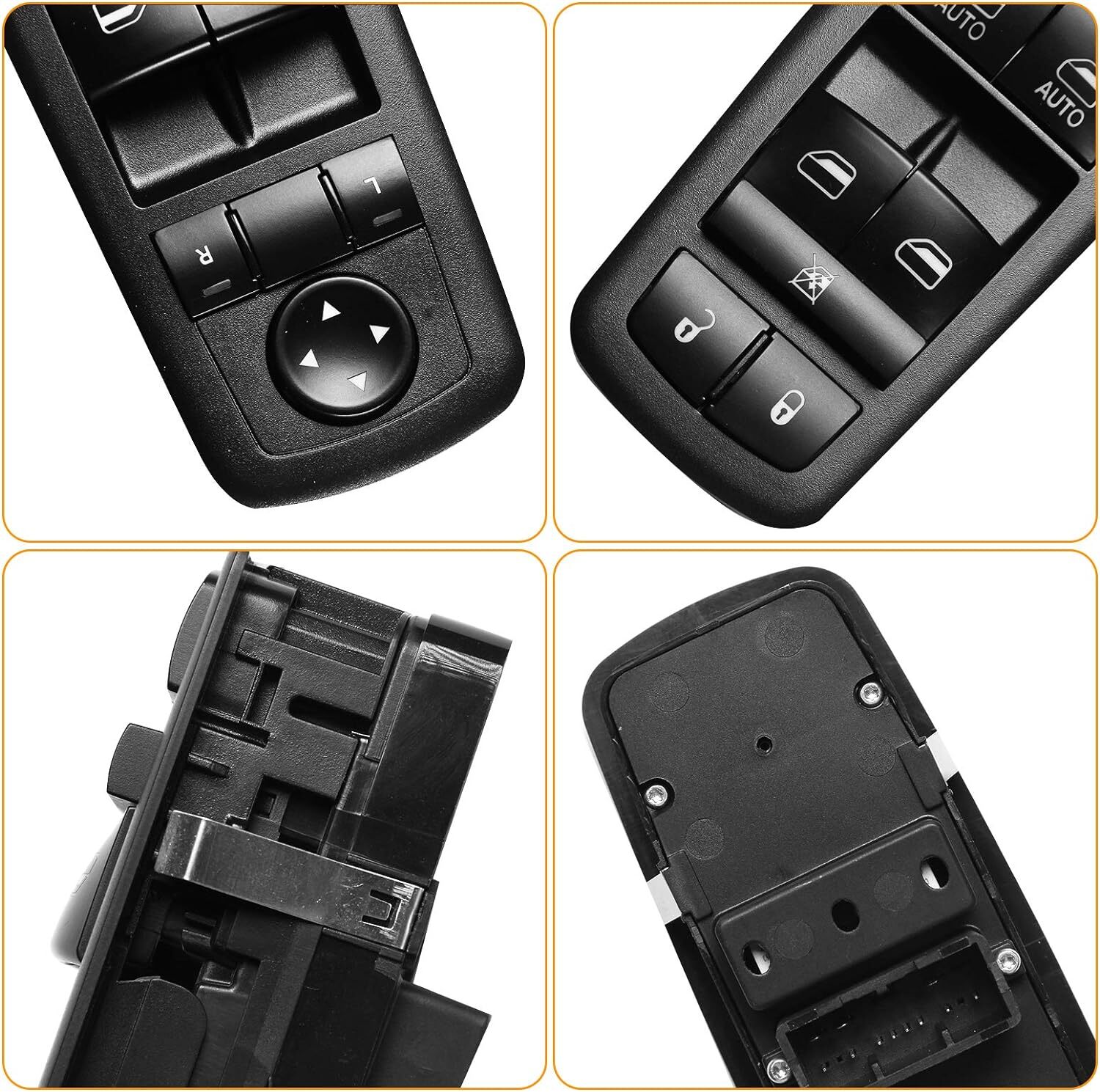 Black Front Driver Side Window Switch For 2016-2018 Ram 1500 2500 56046823AE NEW