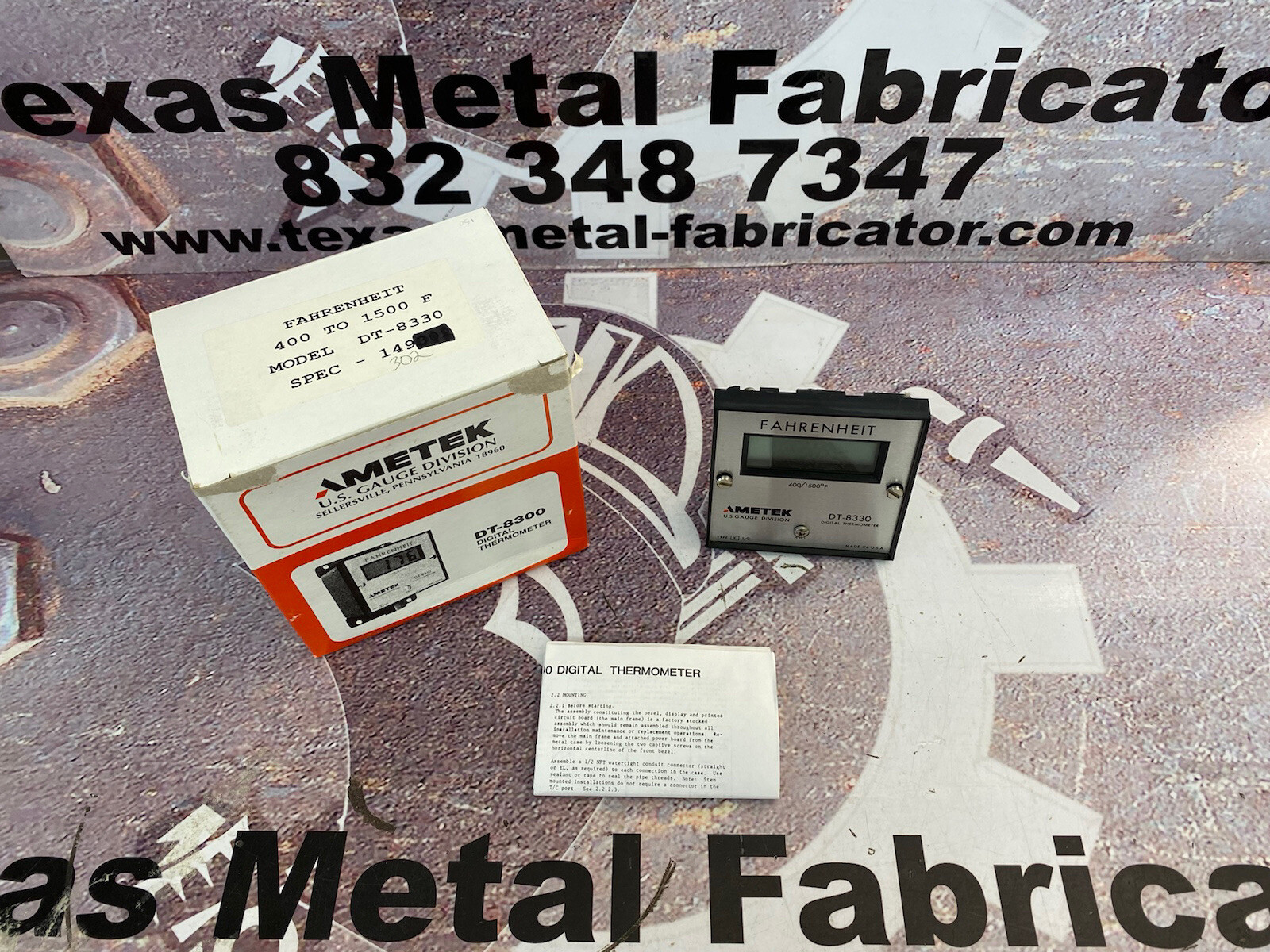 Ametek DT-8330 Digital Thermometer 400/1500F