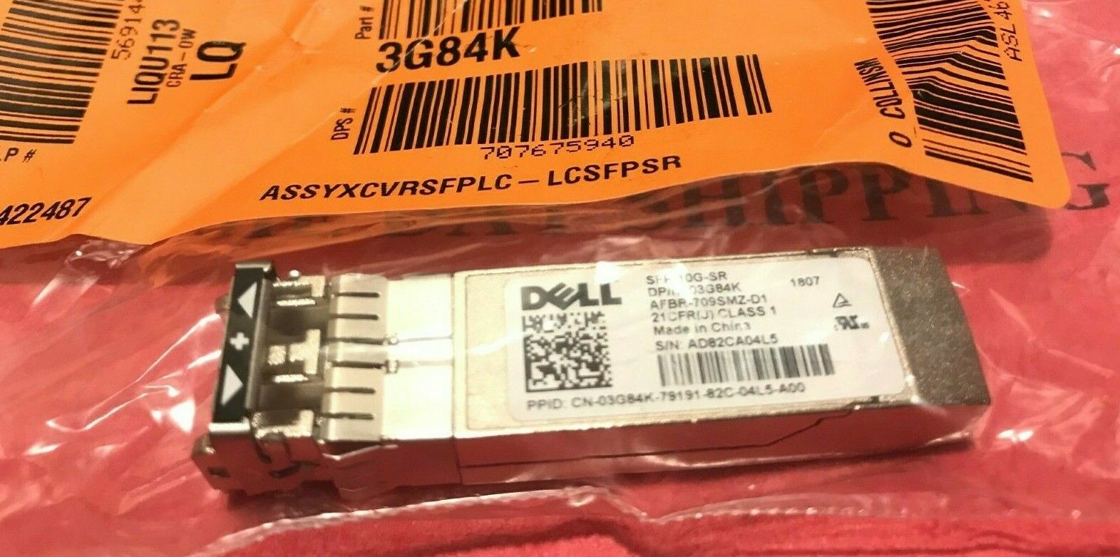 NEW DELL 10Gb 03G84K 10Gbase-SR SFP+ Transceiver 3G84K SFP-10G-SR WTRD1 400pcs
