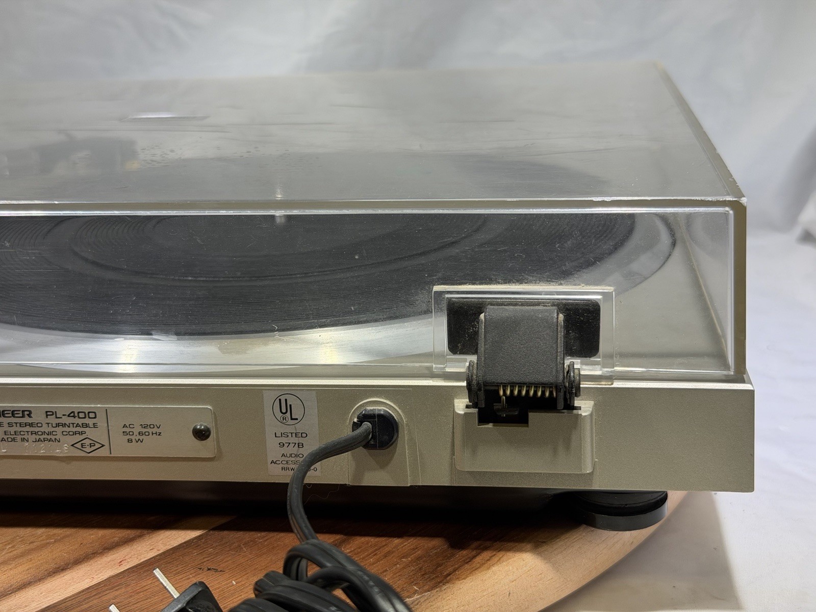 Pioneer PL-400 Vintage Turntable Record Player Tested Working