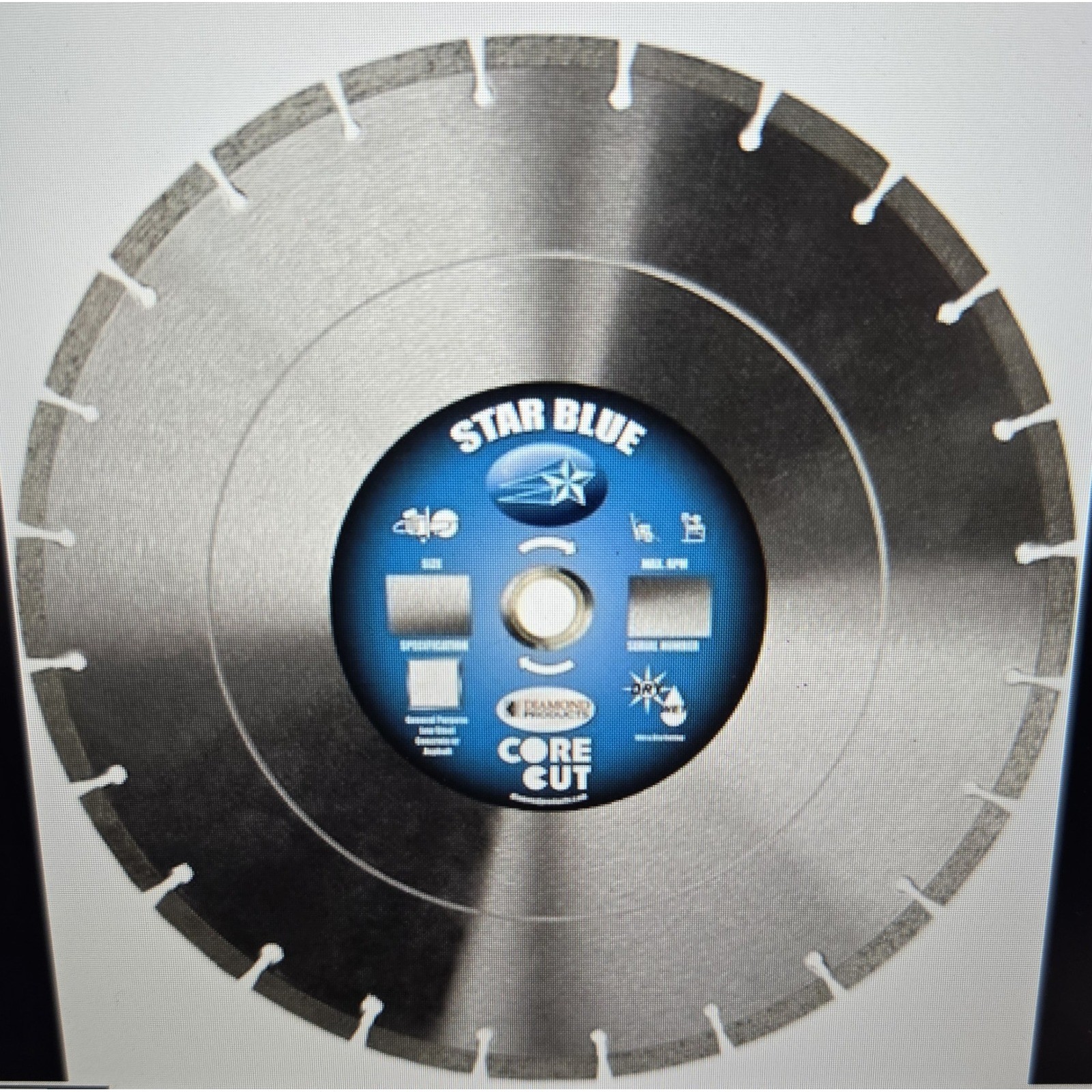 Diamond Products 92398 Star Blue High Speed 12" Diamond Saw Blade Core Cut