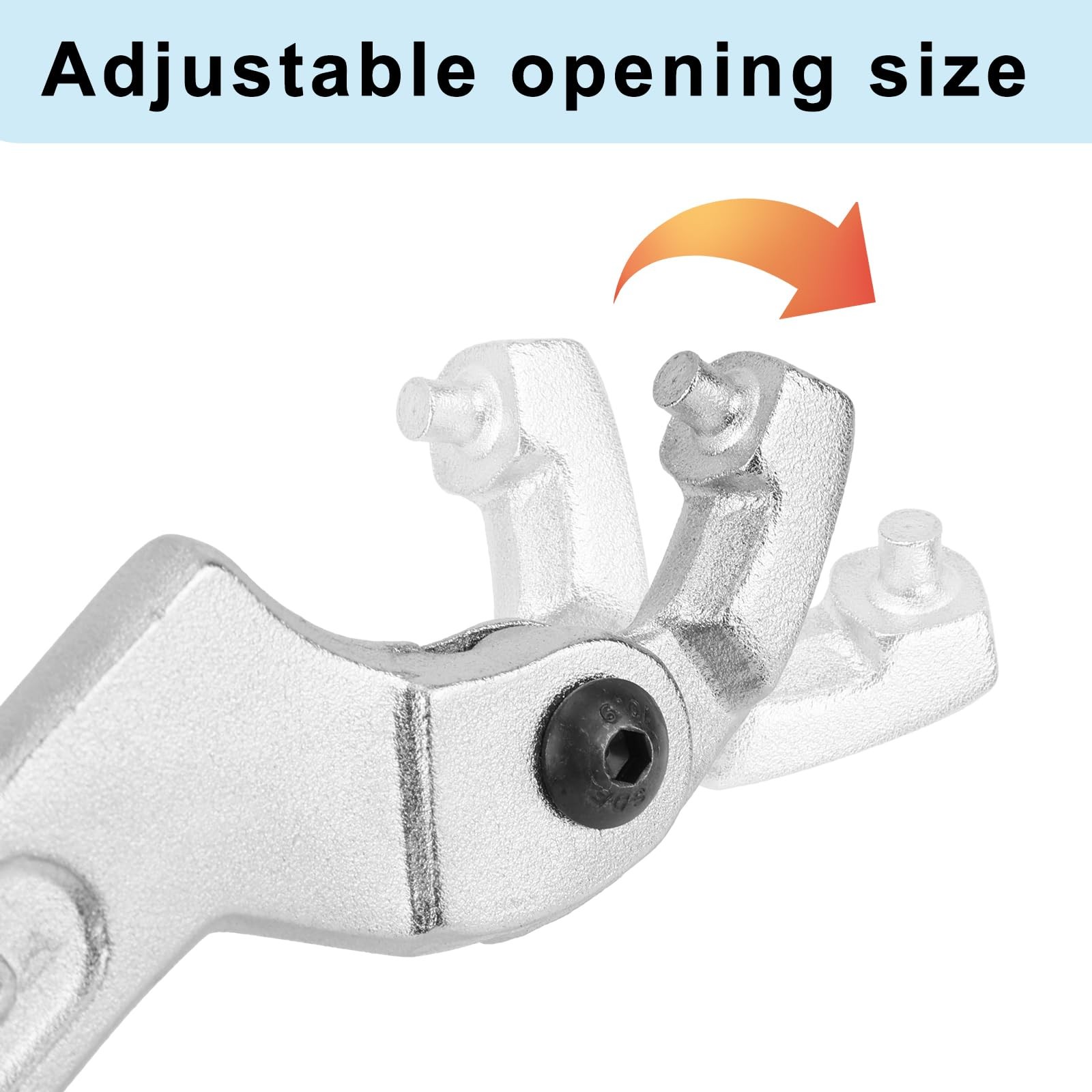 Adjustable C Spanner Hook Wrench 3/4 to 2 Inch Tool