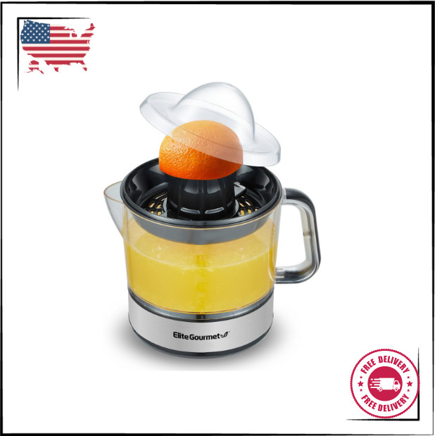 Electric Citrus Juicer 24oz, Pulp Control, Easy Pour, BPA-Free, Compact