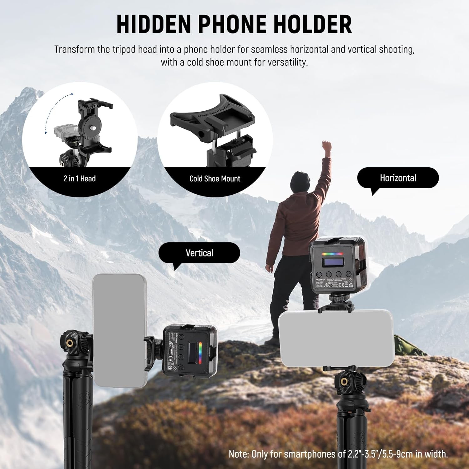 NEEWER Tripod for iPhone with Remote, Mini Flexible Phone Stand Vlog...