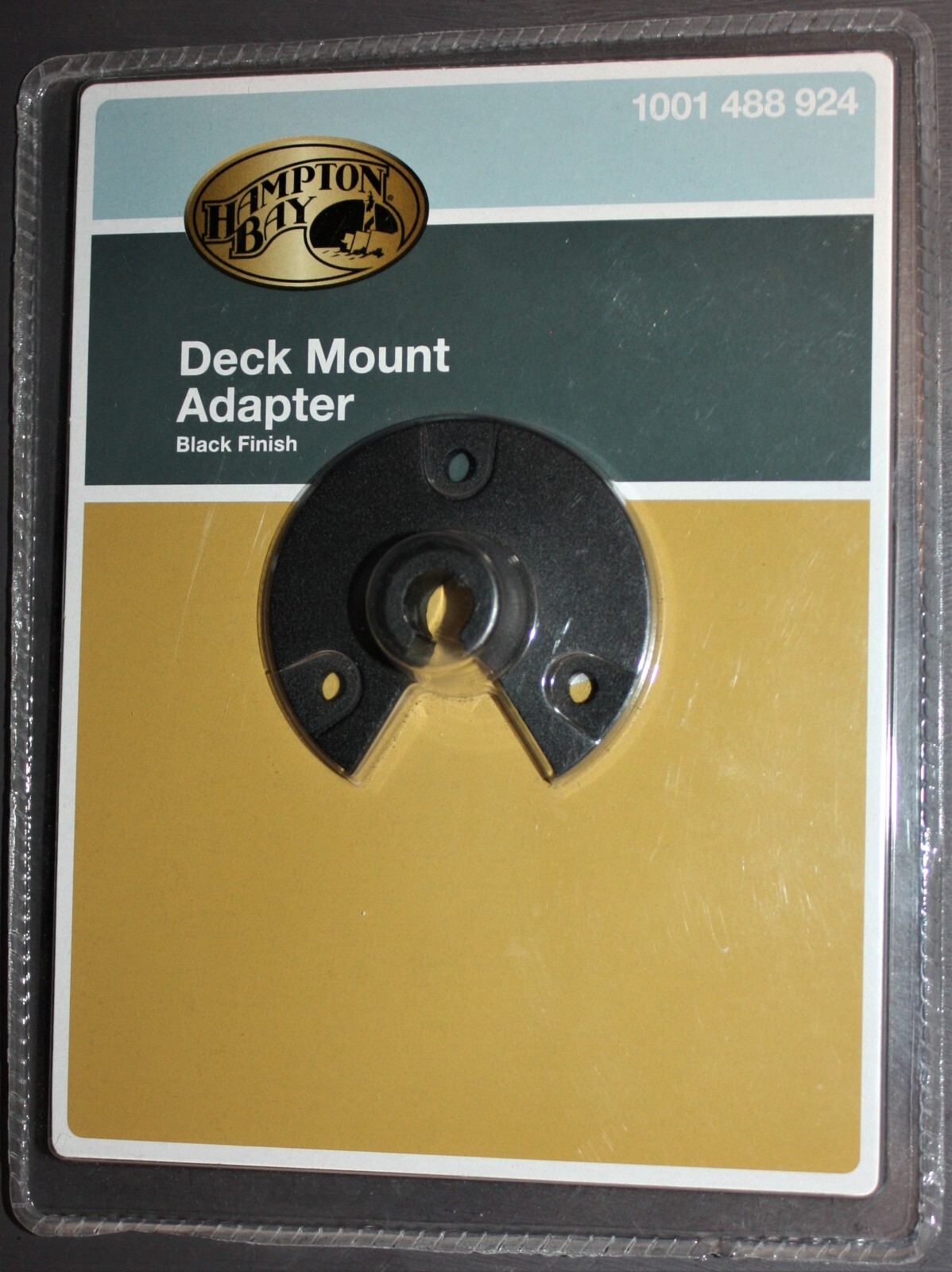 HAMPTON BAY 1001 488 924 Deck Mount Adapter. NEW in Package Black Finish Outdoor