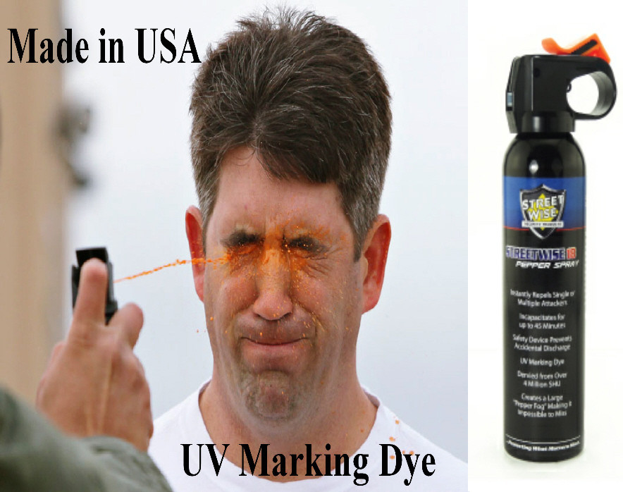 Lab Certified Pepper Spray Large 9 oz 180,000 SHU  Defense Hot Police UV Dye USA