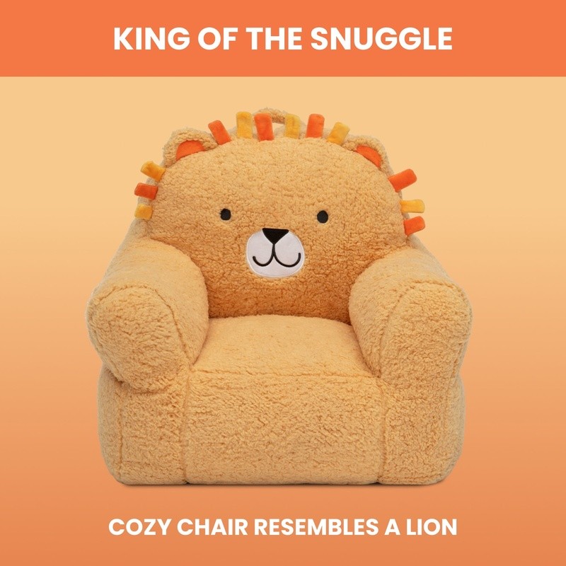 Lion Cozee Buddy Chair Plush Toddler Armchair Soft Foam Snuggle Kids Room New