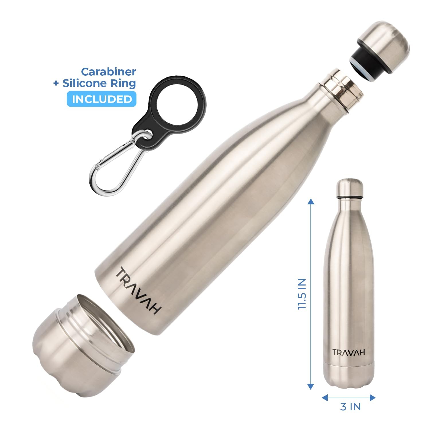 Diversion Water Bottle Safe for Travel and Home - Leak Proof Stainless Steel ...