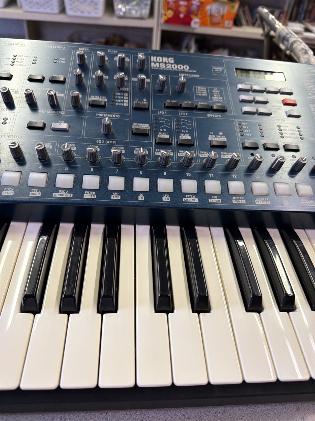 KORG MS2000 Virtual Analog Modeling Synthesizer Keyboard w/ power supply