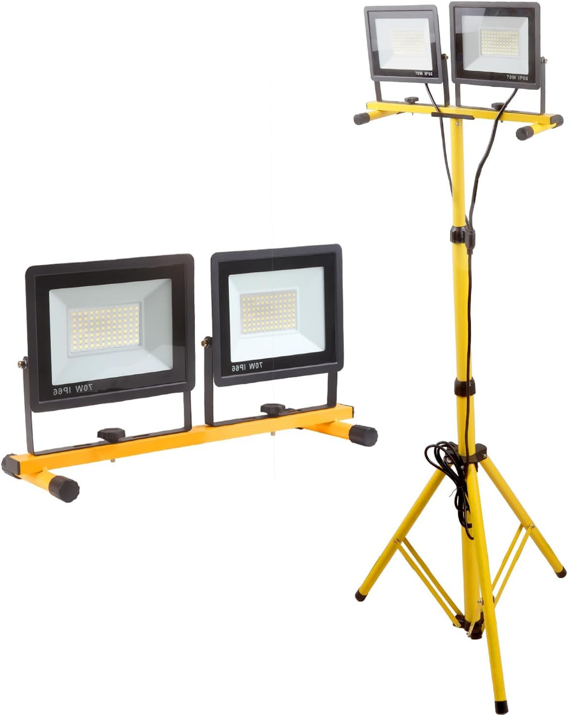 22000 Lumen Work Lights with Stand, 2 Adjustable Head LED Work Light, with Adjus