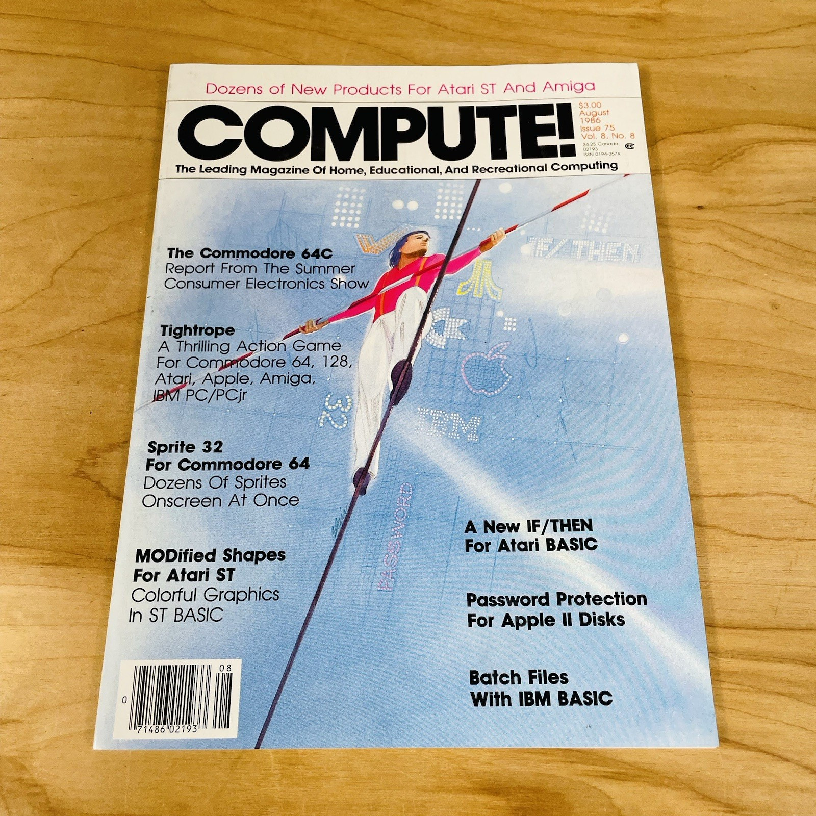 COMPUTE! American home computer magazine Vol. 8, No. 8, Issue 75 August 1986