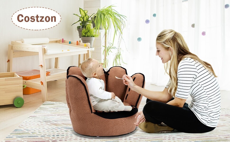 Household Five Fingers Baseball Glove Shaped Kids Leisure Upholstered Sofa Chair