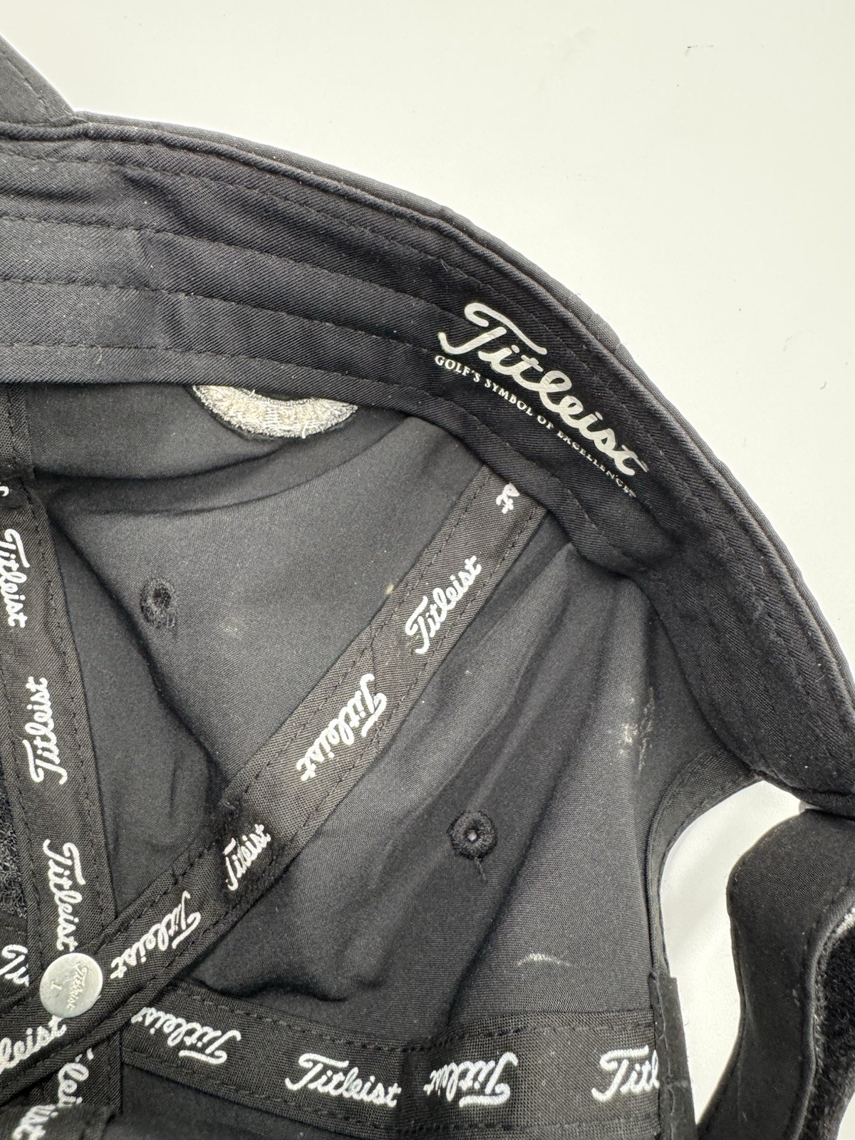 Titleist Golf Hat Adjustable Black Clean Lightweight