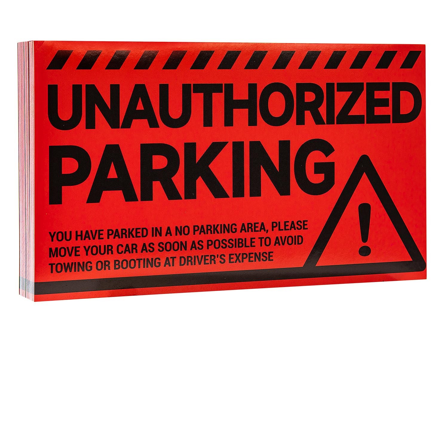 CDXHOME 100pcs Parking Violation Stickers - 5" x 8" 5'' X 8'', Red