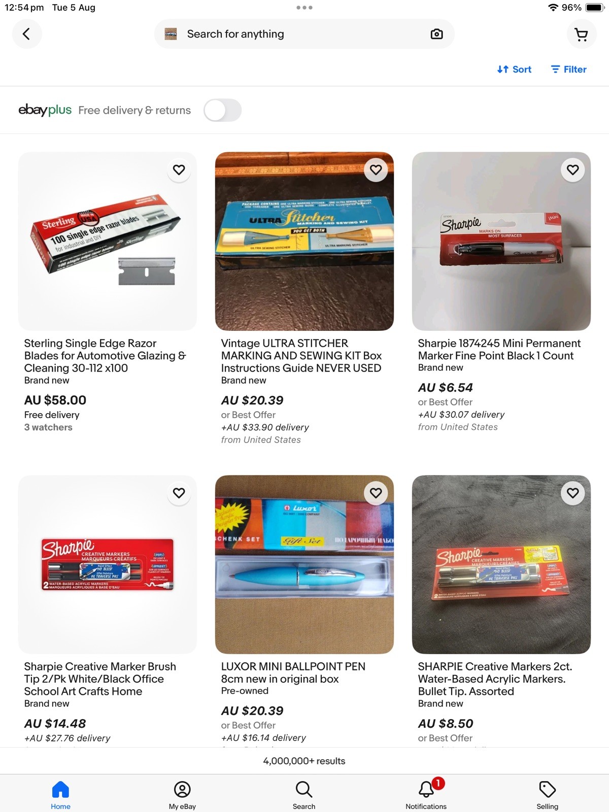 Sterling Single Edge Razor Blades Sharp Tools Knife Cutting Box Cutter