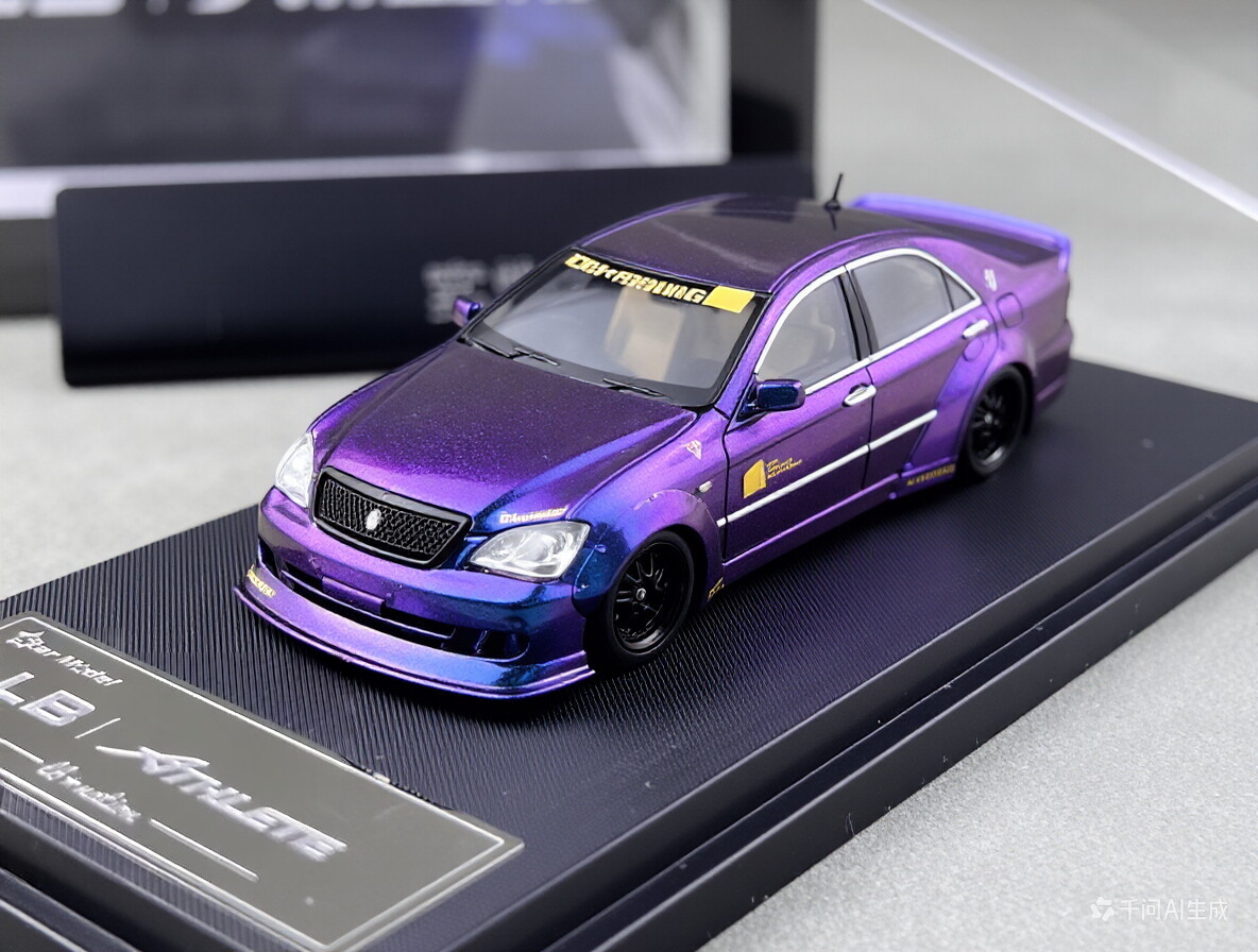 Star 1:64 Purple Crown S180 Athlete LB VIP Sedan Model Diecast Metal Car