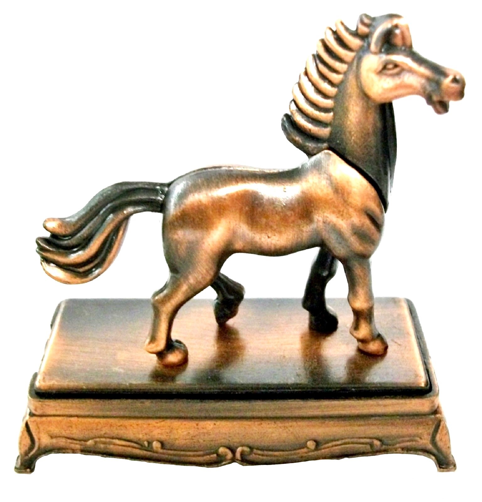 Horse Standing on Stand Die Cast Metal Collectible Pencil Sharpener