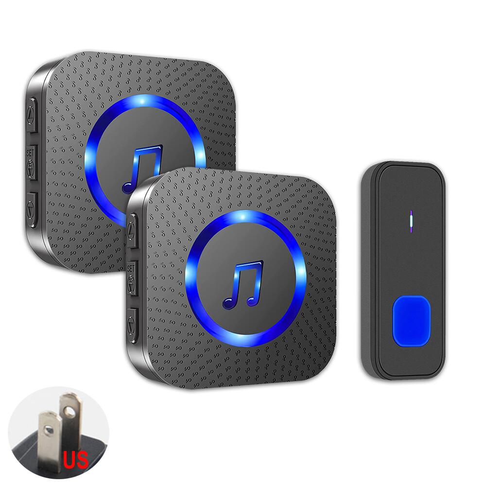 Home Wireless Doorbell Kit With 2 Ringers,1 remote control calls 2 receivers