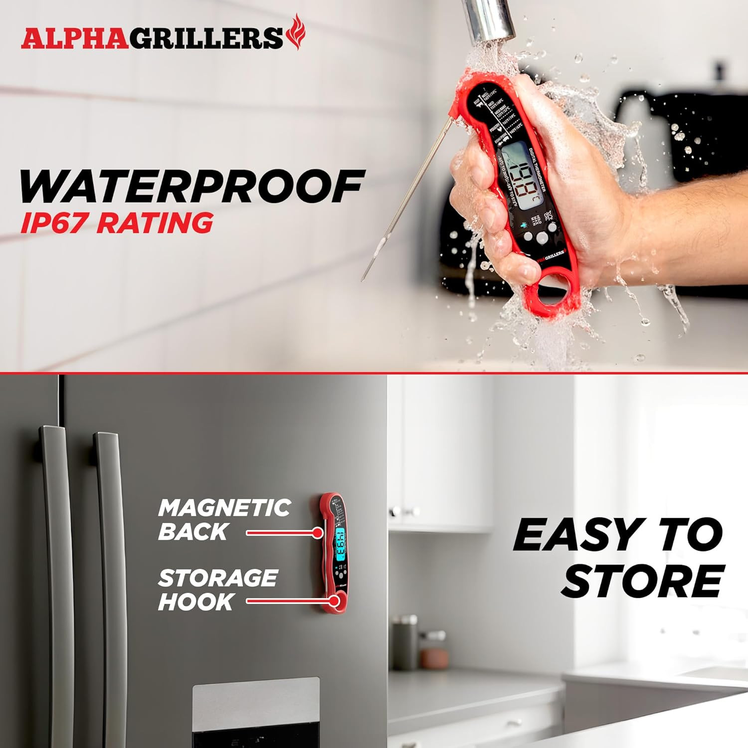 Digital Instant Read Meat Thermometer for Cooking Grilling