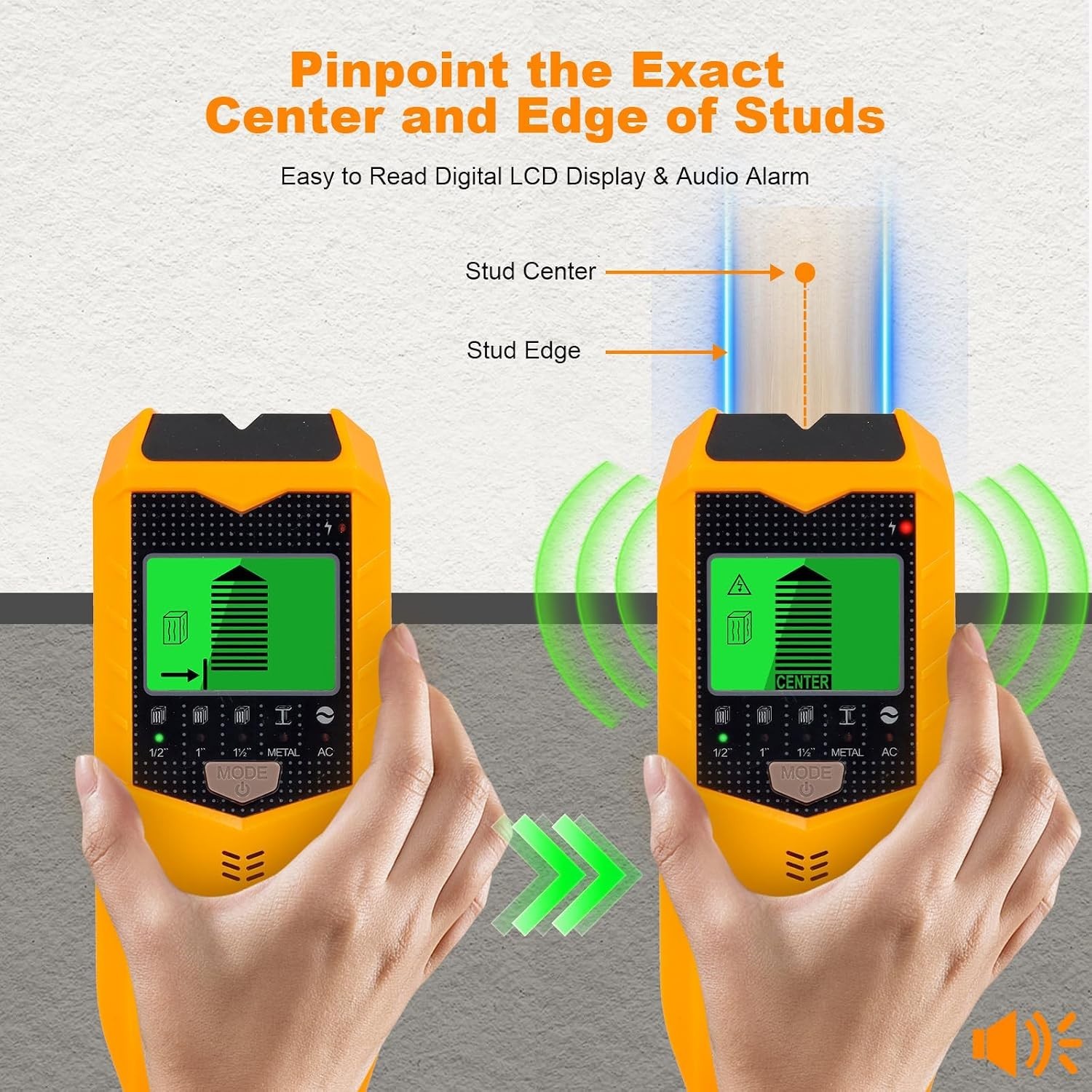 Stud Finder Wall Scanner, 5 in 1 Stud Detector with Smart Microprocessor Chip...